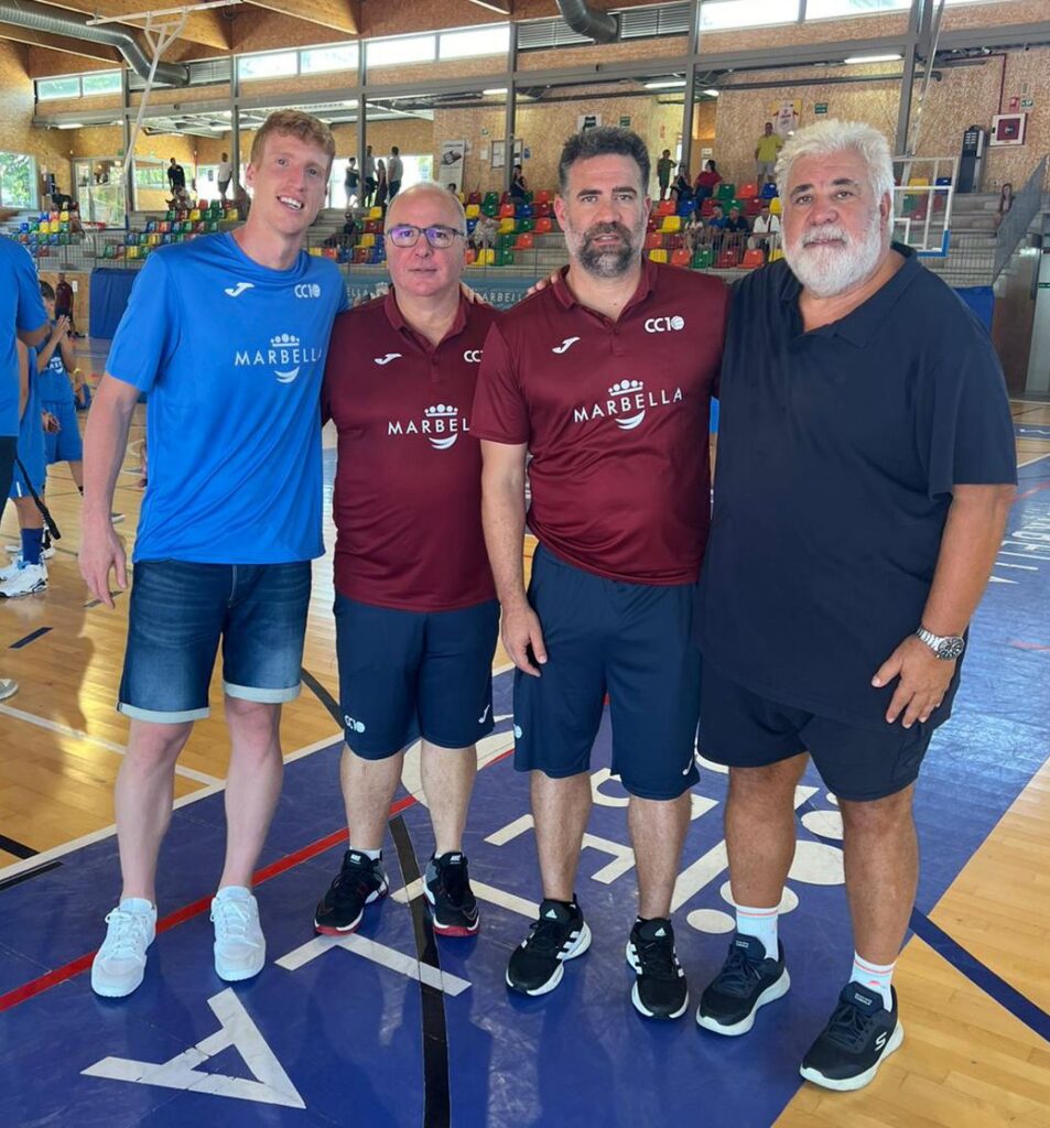 Alberto Díaz, Alfredo Aicardi, Carlos Cabezas y Carlos Cabezas (padre) en el Campus CC10 Marbella